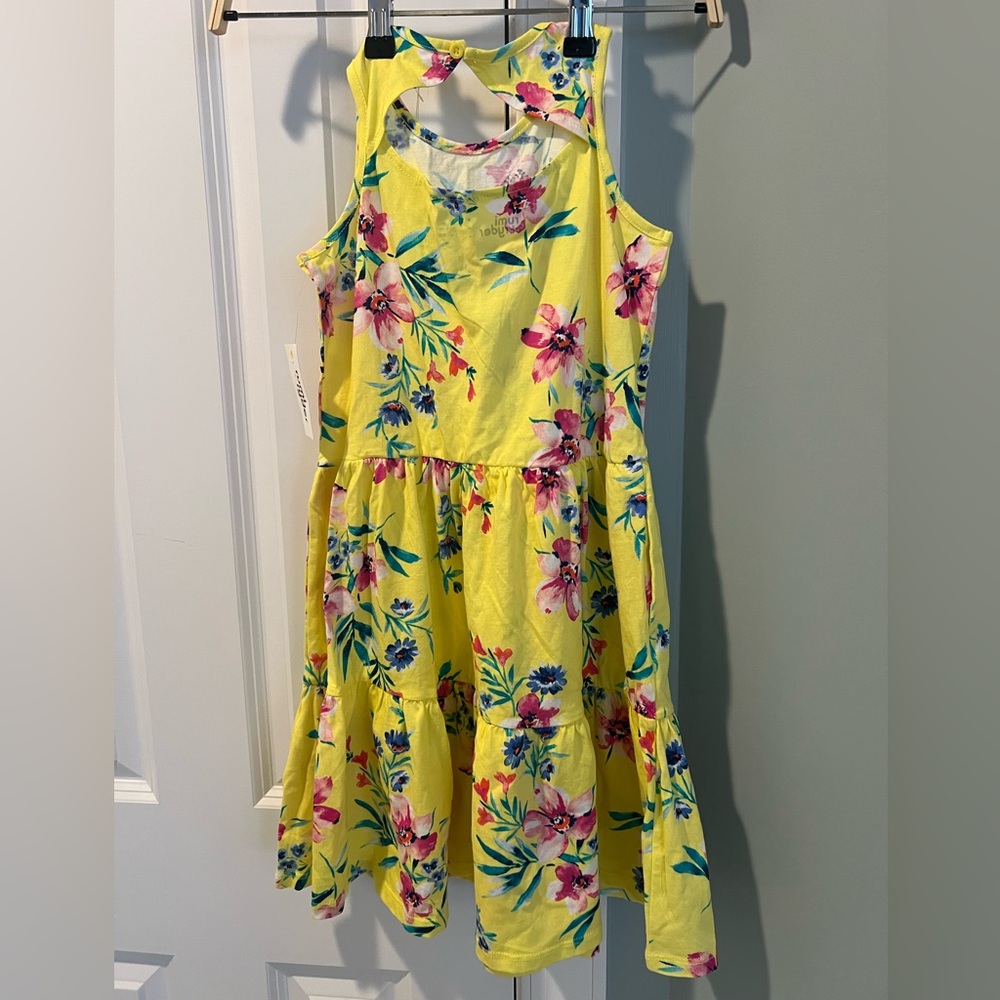 Rumi and Ryder Manisha Tiered Dress/ girls M(8-10)/ yellow floral sun dress - Picture 2 of 3